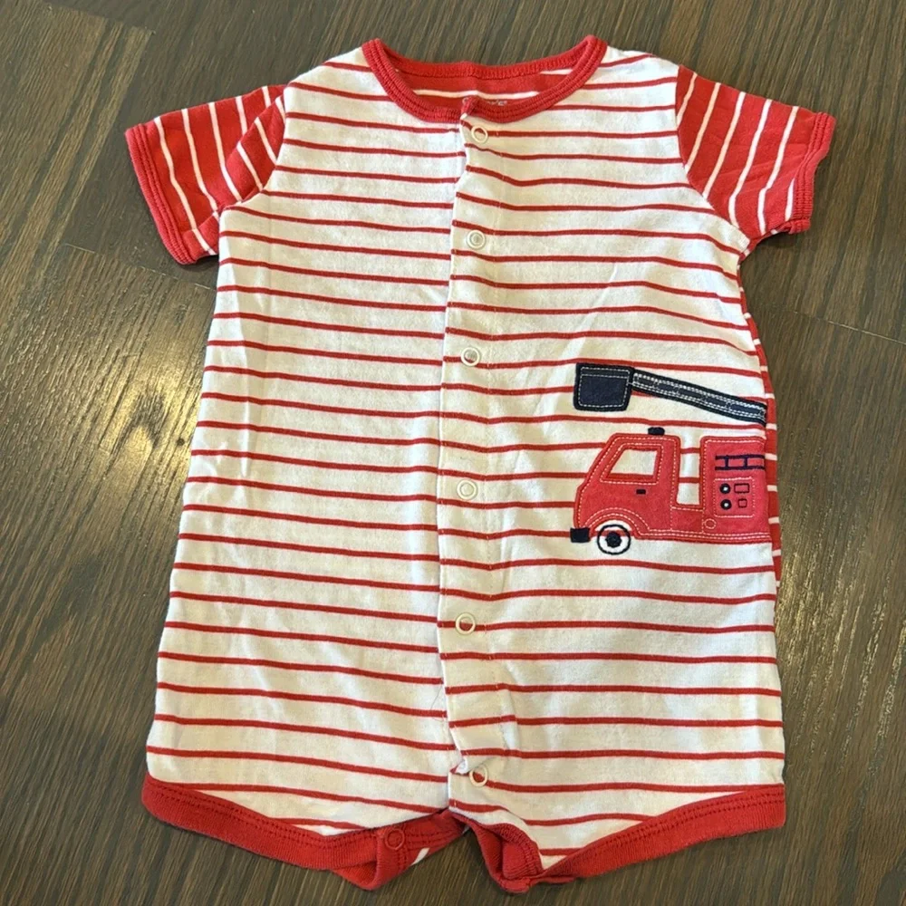 Carter's Firetruck Snap-Up Romper - 9M